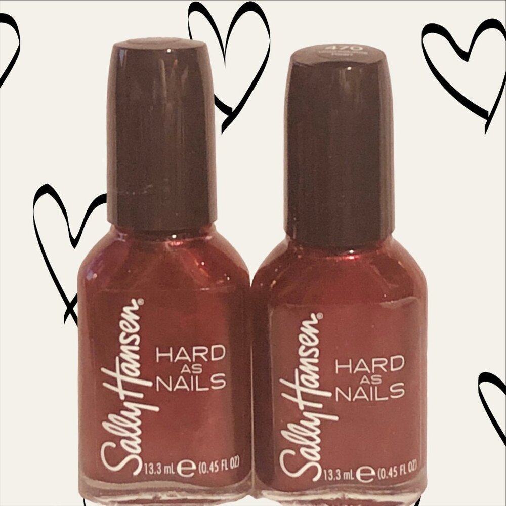 ❤️Offers! ⭐Sally Hansen Hard as Nails Metallic Red ~ Unbreakable Heart ~ .45 Oz